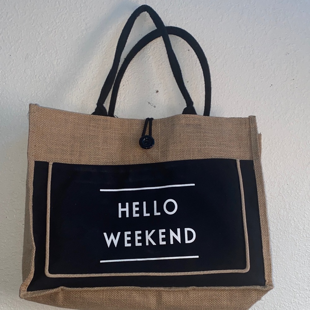 Hello Weekend Tote Bag